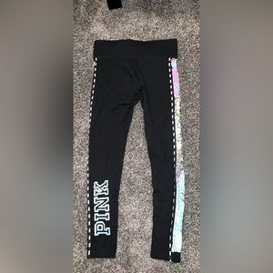 Pink sequin leggings